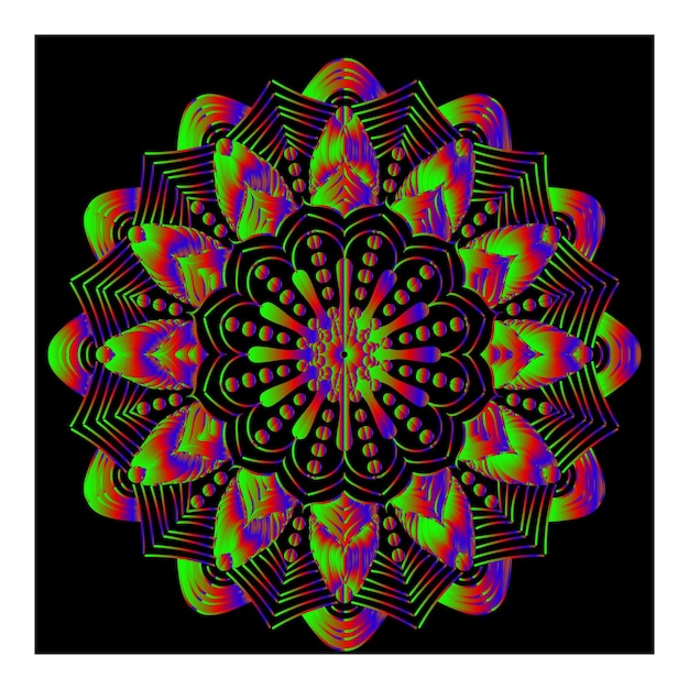 Arte de diseño y ilustrador de Mandala
