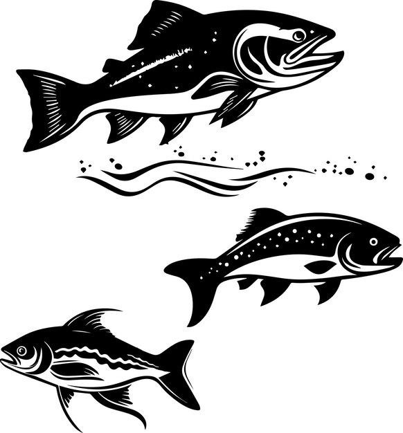 El arte del diseño de los peces vectoriales