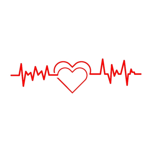 Arte diseño salud médica latido del corazón pulso icono ilustración