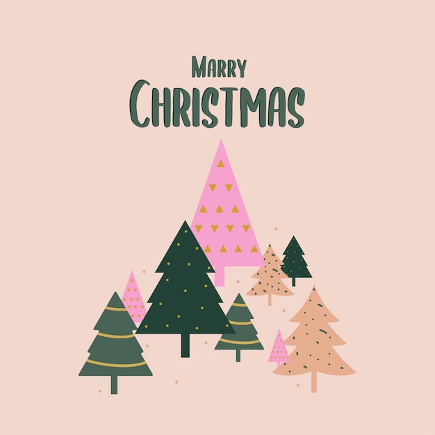 Arte de diseño de tarjeta de feliz navidad Vector Premium