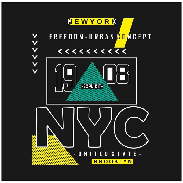 Arte de diseño de tipografía de Nueva York