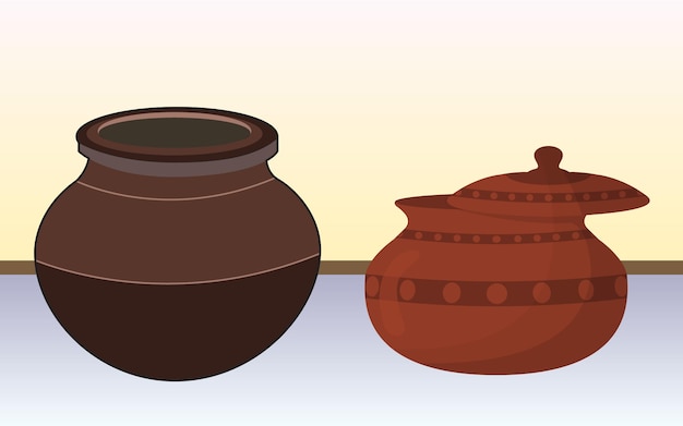 Vector arte de diseño vectorial de la olla de arroz de la cocina