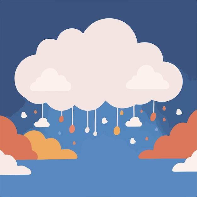 Arte e ilustración de nubes perfectas para el diseño