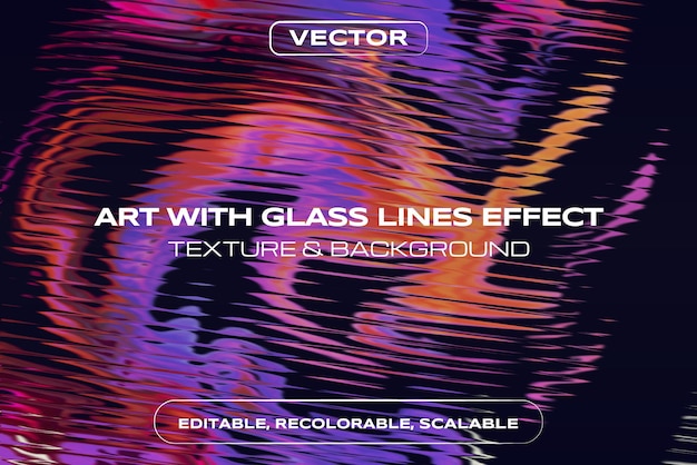 Arte con efecto de líneas de vidrio