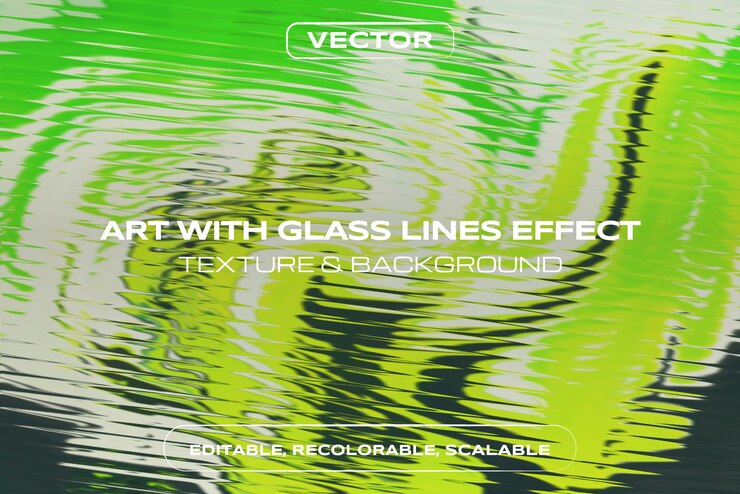 Vector arte con efecto de líneas de vidrio