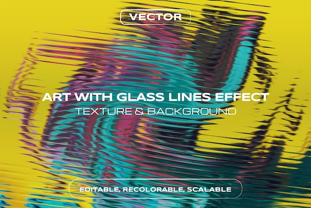 Arte con efecto de líneas de vidrio