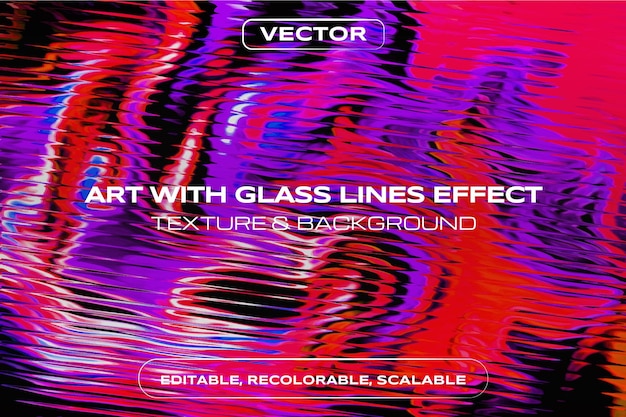 Arte con efecto de líneas de vidrio