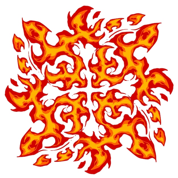 Arte de elemento de ornamento de fuego