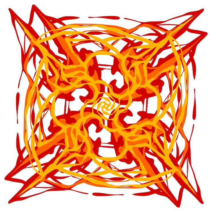 Vector arte de elemento de ornamento de fuego