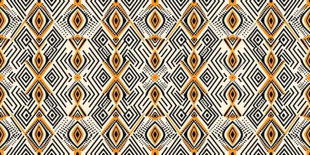 Arte étnico abstracto ikat patrón sin costuras colorido en la gente tribal bordado patrón étnico colorido