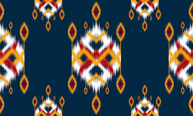 Arte étnico abstracto ikat. patrones sin fisuras en tribal.