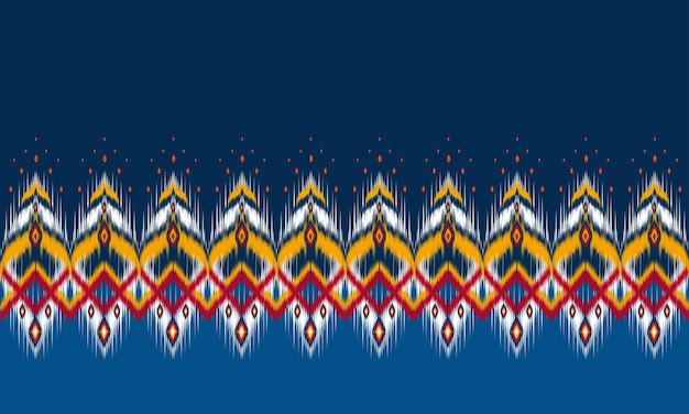 Arte étnico abstracto ikat. patrones sin fisuras en tribal.