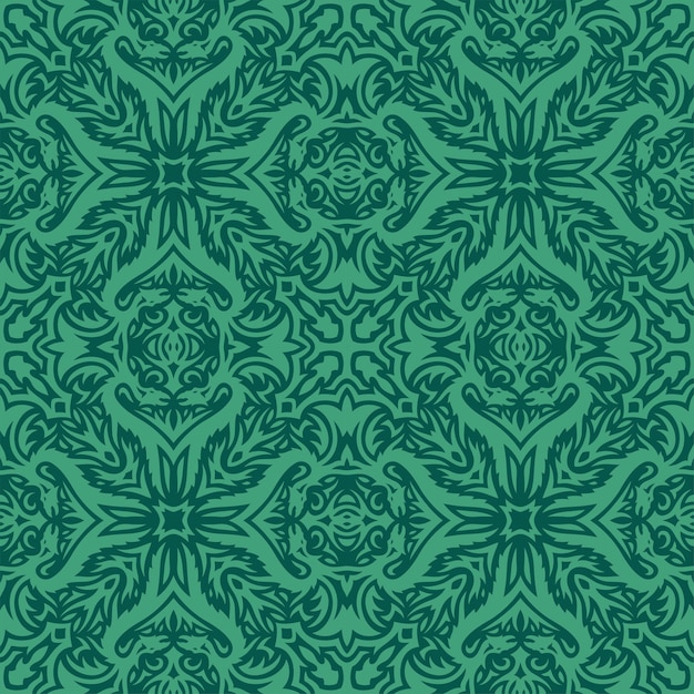 Arte de fantasía con patrón de mosaico de dragón tribal verde