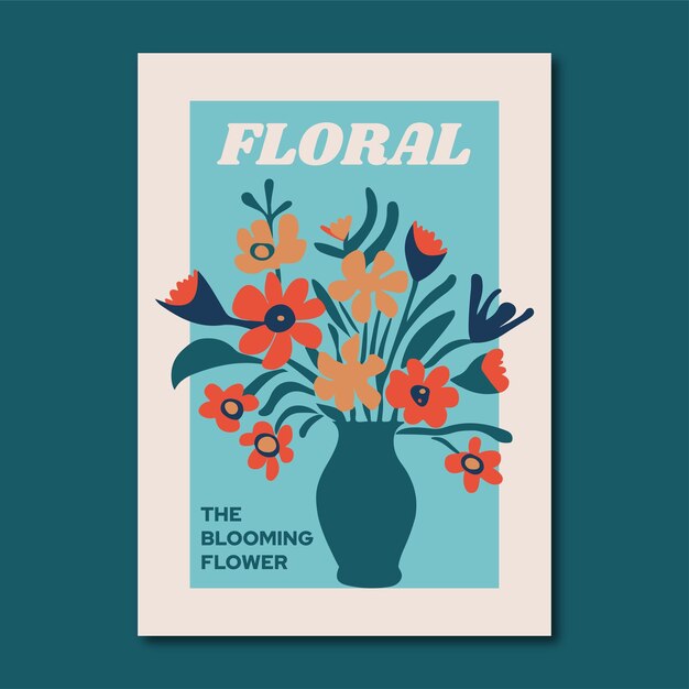 Arte floral botánico arte de pared impreso