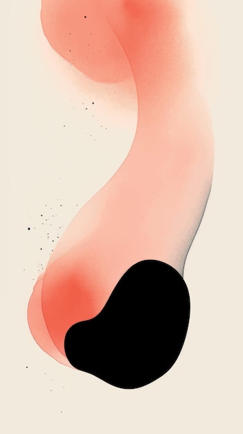 Arte fluido abstracto con gradiente rojo