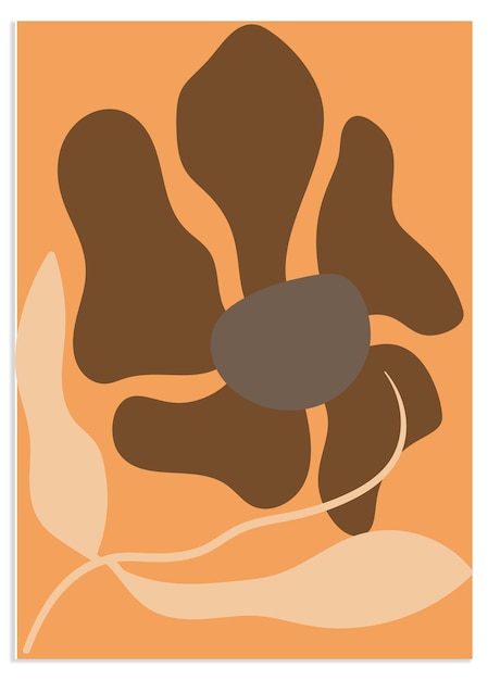 Arte de fondo de Doodle con flores y hojas