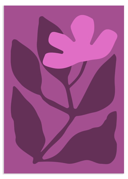 Arte de fondo de Doodle con flores y hojas