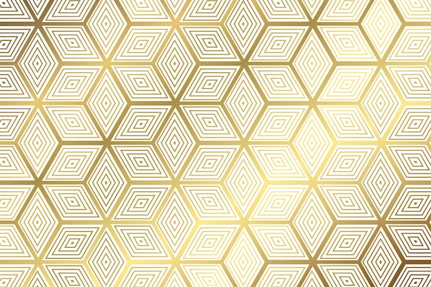 Arte de fondo con patrón geométrico dorado de primera calidad