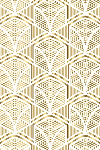 Arte de fondo con patrón geométrico dorado de primera calidad