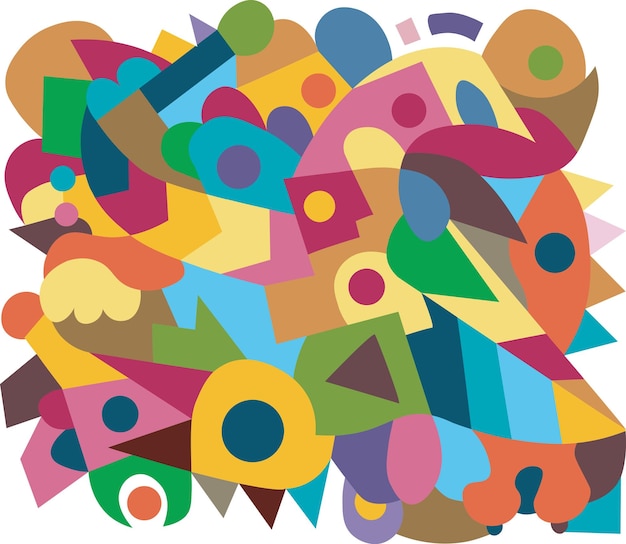 el arte de los garabatos coloridos