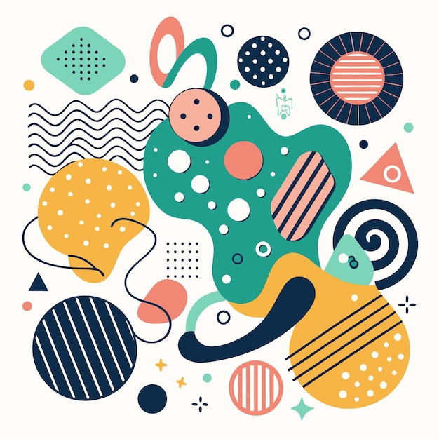 Arte geométrico abstracto colorido Diseño moderno con formas dinámicas