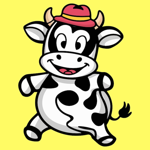 un arte gracioso de la línea de la vaca
