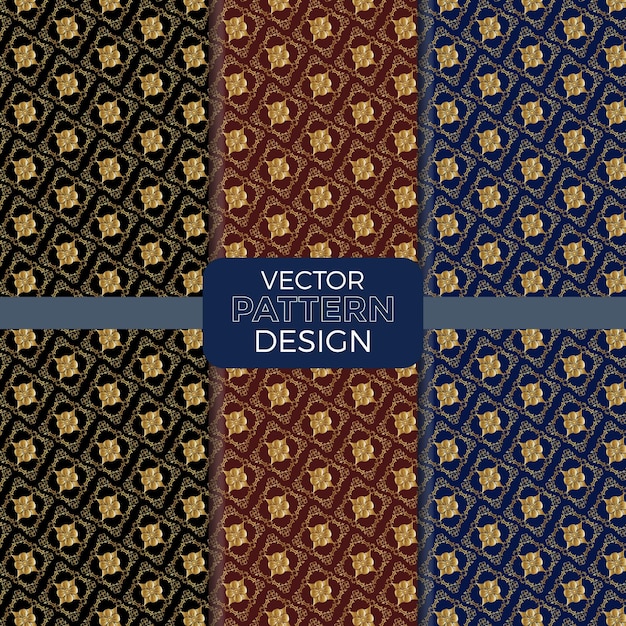 Arte de gradiente vectorial premium con brillo ornamental de flores con patrón de fondo