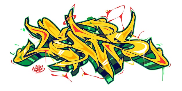 Vector arte de graffiti que dice 