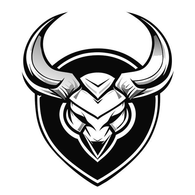Vector arte gráfico del logotipo de majestuoso magnífico toro signo del zodiaco estilo de fútbol logotipo lápiz auténtico