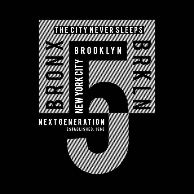 Arte gráfico de tipografía de la ciudad de Nueva York para la idea de ilustración de vector de diseño de camiseta