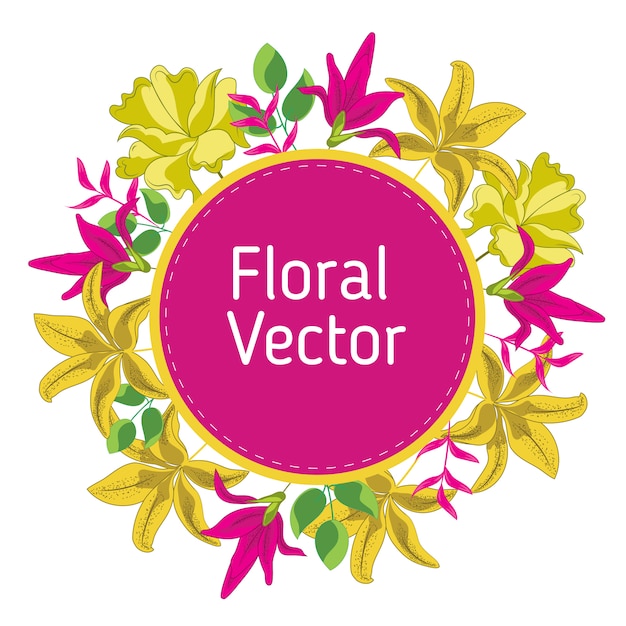 Arte hermoso del vector de la flor