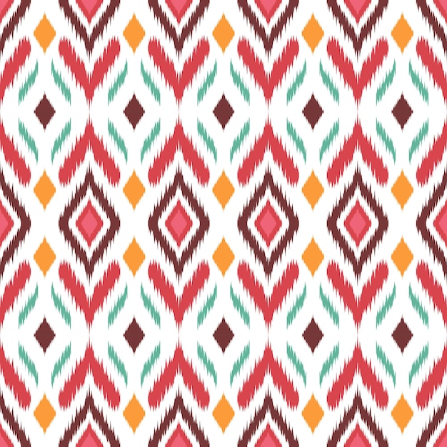 Arte ikat abstracto étnico. Patrón sin costuras en bordado tribal, folclórico y estilo mexicano