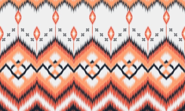 Vector arte ikat abstracto étnico patrón sin costuras en tribal