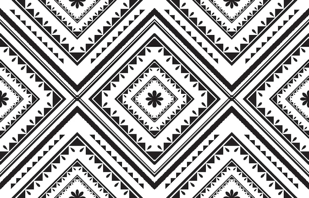 Arte ikat abstracto étnico. patrón sin costuras