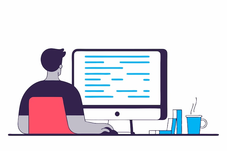 Vector arte de ilustración del concepto de programador