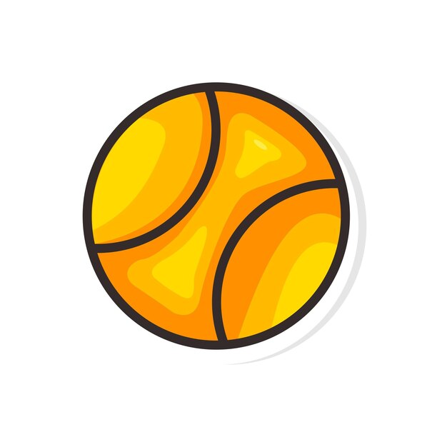 arte de ilustración de dibujos animados de pelota de tenis