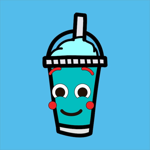 Arte Ilustración diseño bebida dibujos animados kawaii símbolo concepto garabato de batido