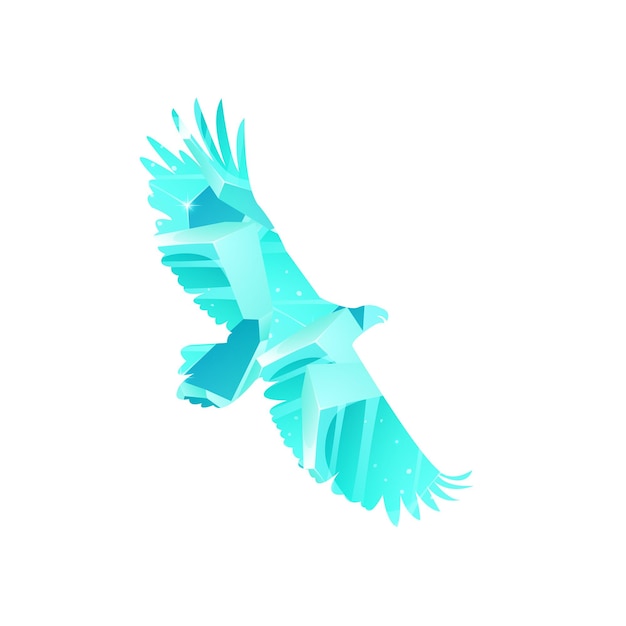 arte ilustración diseño concepto fondo paisaje icono pájaro volar con pintura colorida obra de arte