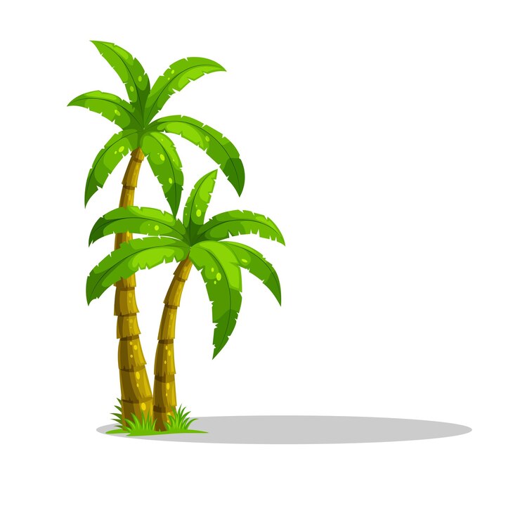 Vector arte ilustración diseño concepto naturaleza vida elemento símbolo icono de árbol grande bosque tropical