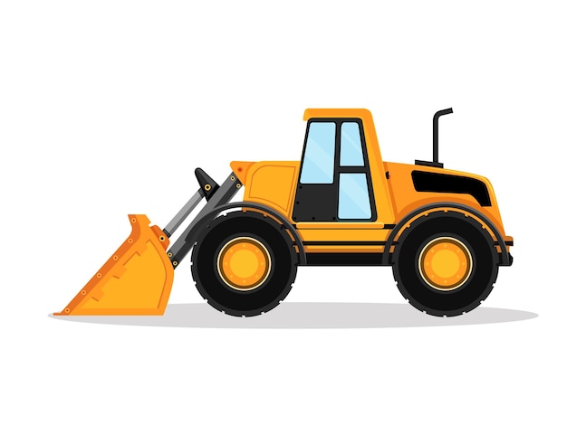 Arte ilustración símbolo icono realista transporte diseño logo vehículo de equipo pesado tractor
