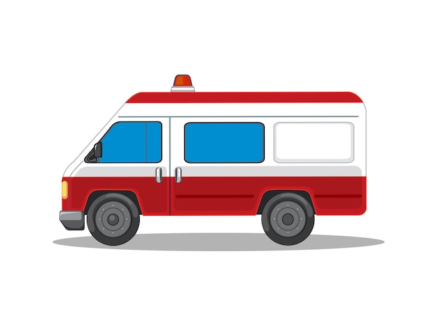 Arte ilustración símbolo icono realista transporte diseño logotipo vehículo de ambulancia