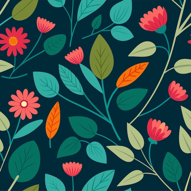 arte y ilustración vectorial de patrones sin costuras botánicos