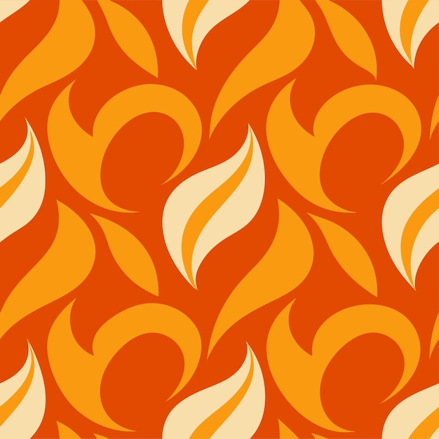 arte y ilustración vectorial de patrones sin costuras naranja contemporáneos