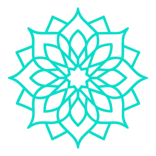El arte islámico atemporal del mandala con patrones florales