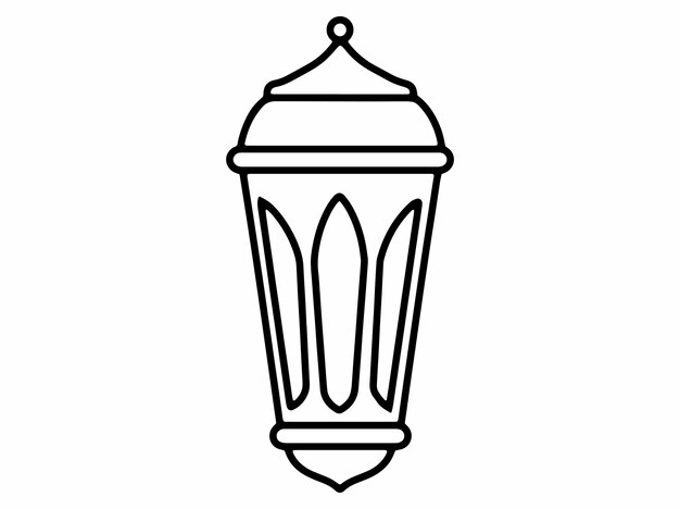 Arte islámico de la línea de linterna de Eid Al Adha