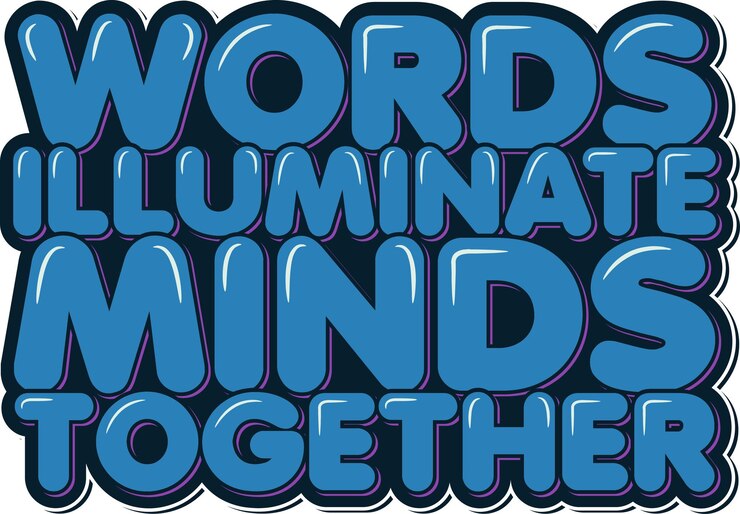 Vector arte de letras de palabras iluminadas