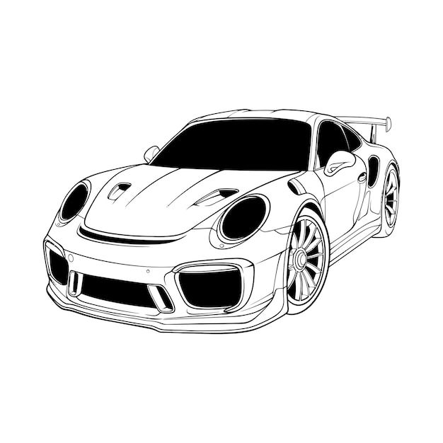 arte de la línea de automóviles deportivos