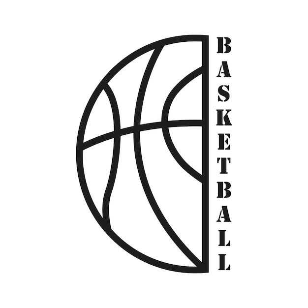Arte de línea de baloncesto Vector de baloncesto Ilustración de baloncesto Vector de deportes Arte de línea de deportes