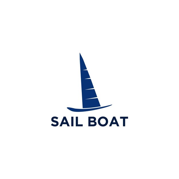 arte de la línea de barcos logotipo logotipo vector de vela diseño de ilustración