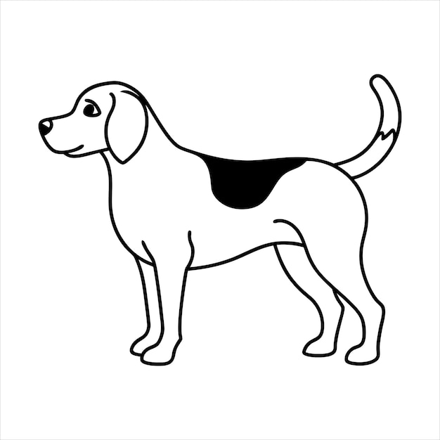 Arte de la línea de Beagle